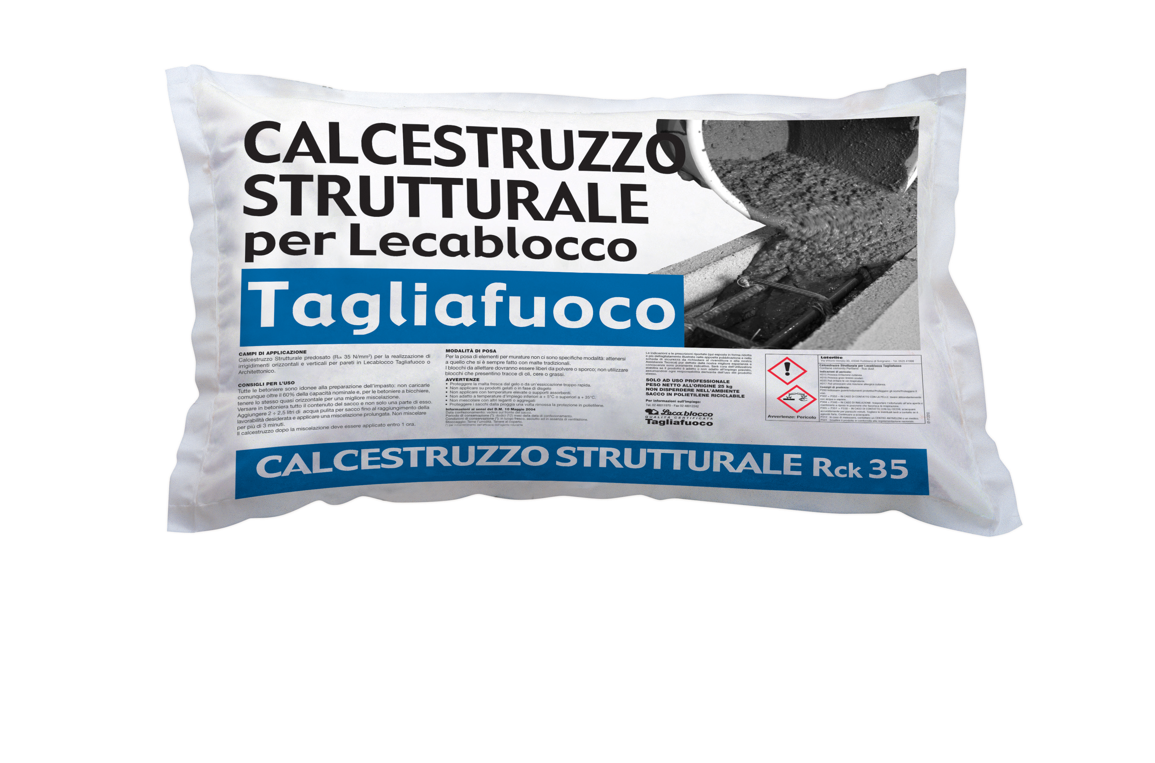 calcestruzzo strutturale per lecablocco tagliafuoco